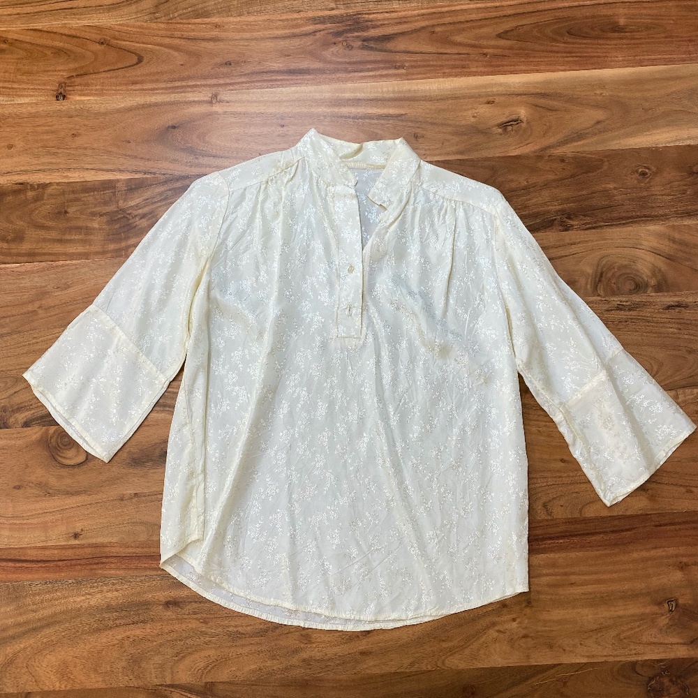 MORE CREAM, PLEASE...Silky Vintage Tunic | M